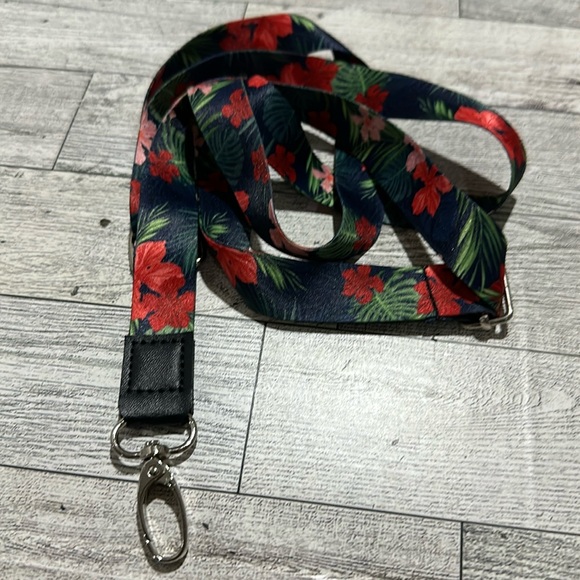 Handmade floral lariat ID office career holder - Picture 1 of 3